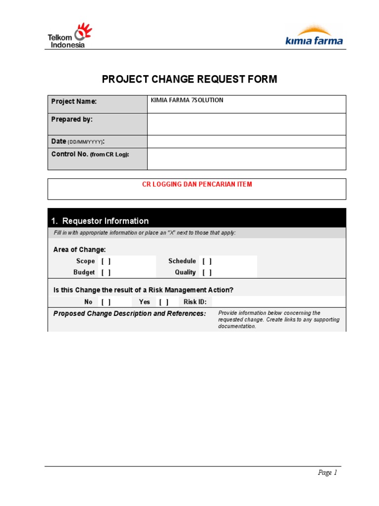 Template FORM CR Logging | PDF