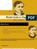 Rizal's Exile in Dapitan: Unit 3 - Lesson 3
