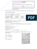 Ficha Trimestral Estudo Do Meio - 2º Período 20-21 - Adaptada