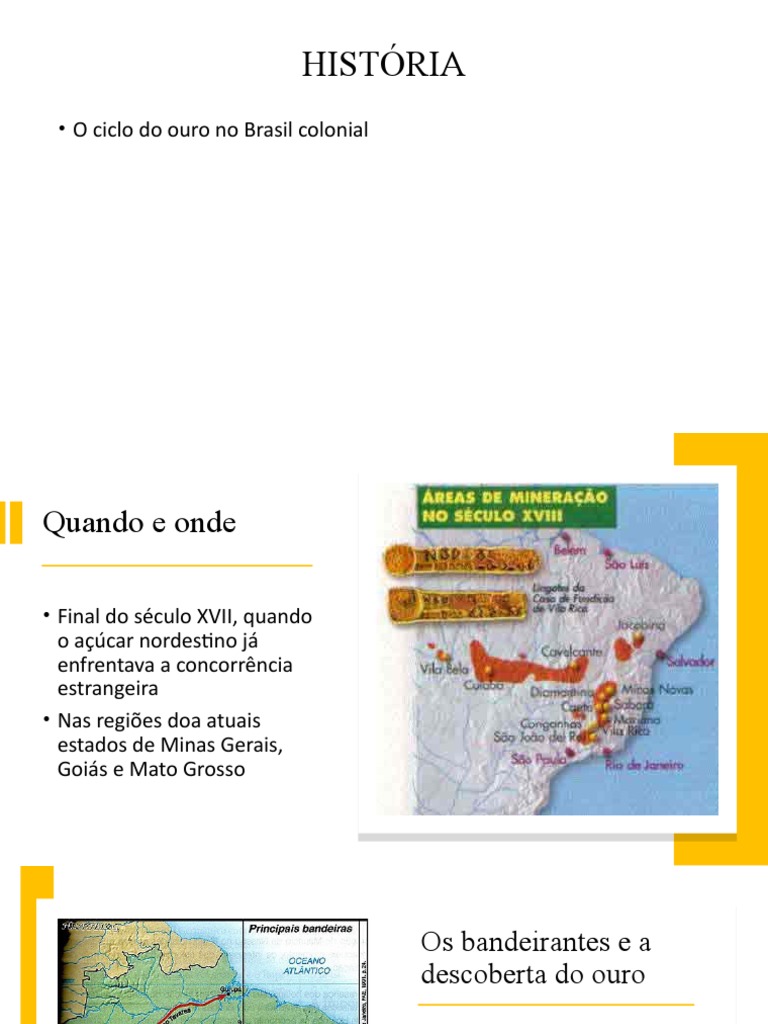 Aula 13 O Ciclo Do Ouro No Brasil Colonial | PDF | Brasil | Economias