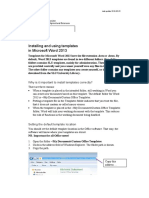 Installing and Using Templates in Microsoft Word 2013: Why Is It Important To Install Templates Correctly?