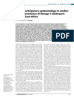 Use of Participatory Epidemiology in Studies of The Persistence of Lineage 2 Rinderpest Virus in East Africa