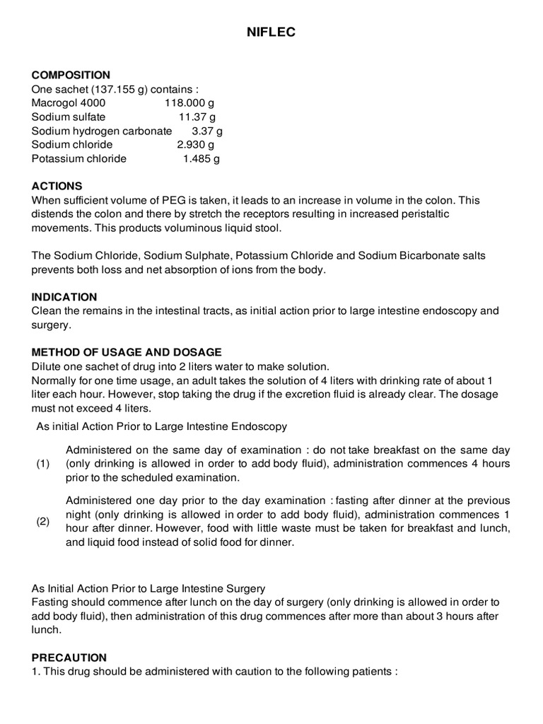 NIFLEC | Download Free PDF | Nausea | Gastrointestinal Tract