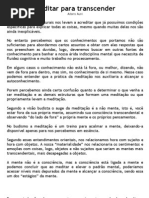 Meditar Para Transcender.