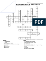 Adjectives With FUL or LESS - EASY Set - Crossword 3
