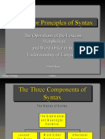 The Major Principles of Syntax The Major Principles of Syntax