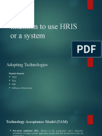 Intention To Use HRIS or A System