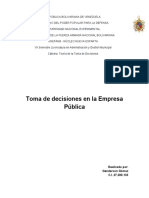 Genderson Gómez - VII Semestre Admon y G.M. - Toma de Decisiones en La Empresa Pública