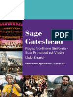 Sage Gateshead: Royal Northern Sinfonia - Sub Principal 1st Violin (Job Share)