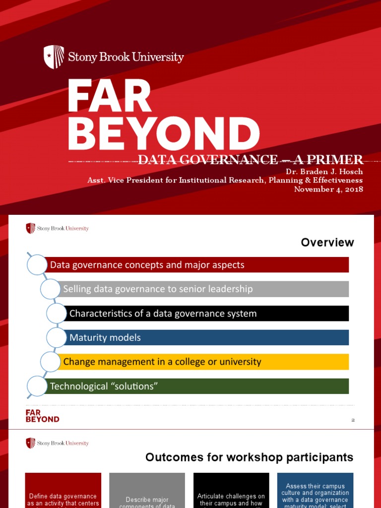 Data Governance In Higher Education A Primer On Concepts