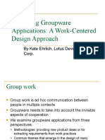 Designing Groupware Applications