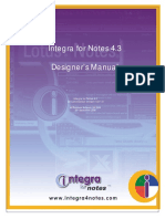 Integra For LotusNotes Designer Manual