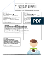 Exercise A Exercise D: Directions: Fill in Answers Directly On Worksheet or Write Answers On A Separate Sheet of Paper