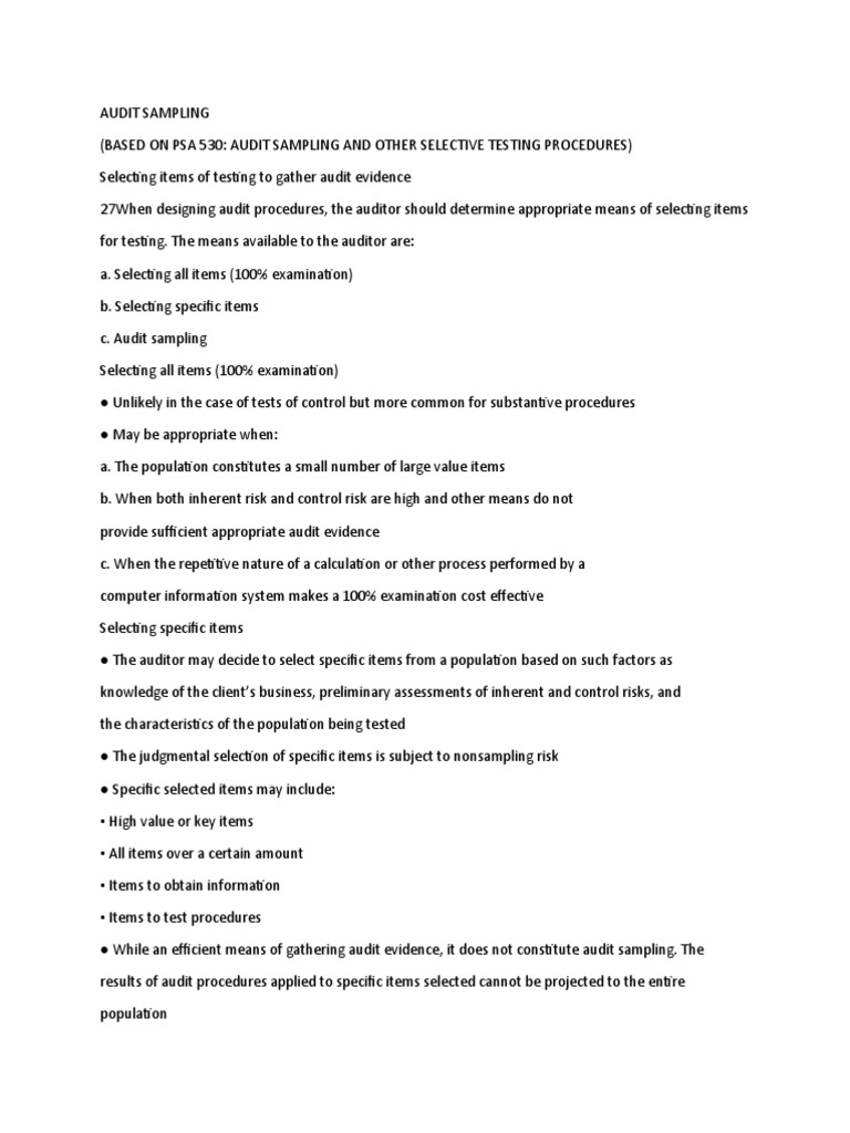 Audit Samplin3 | PDF