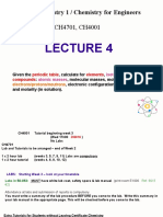 General Chemistry 1 / Chemistry For Engineers: CH4701, CH4001