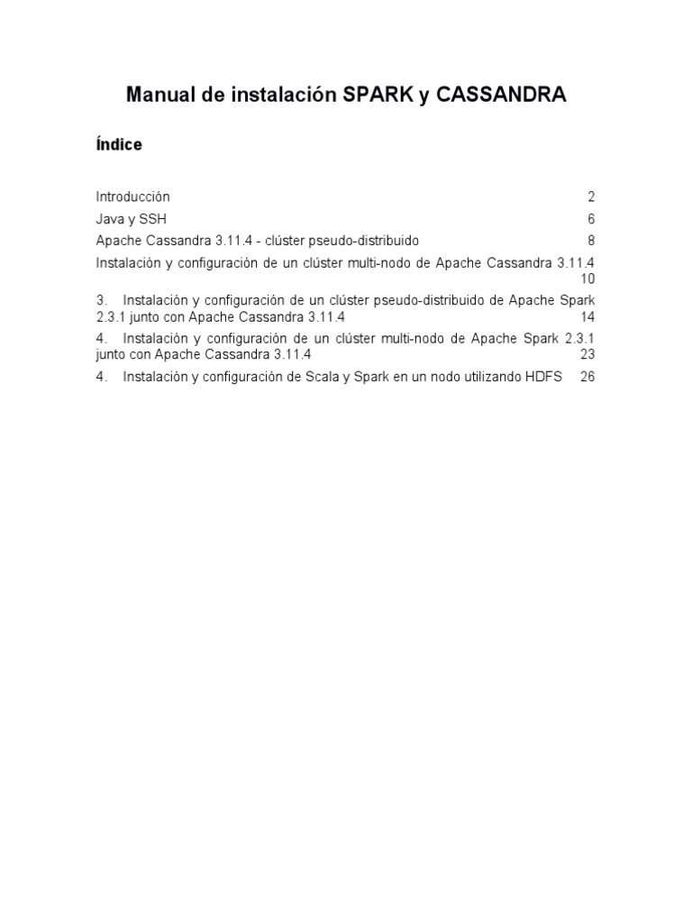 Cassandra y Spark Configuración | PDF | Dirección IP | Apache Hadoop