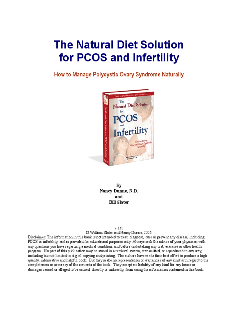 The Natural Diet Solution For PCOS and Infertility, PDF, Polycystic Ovary  Syndrome