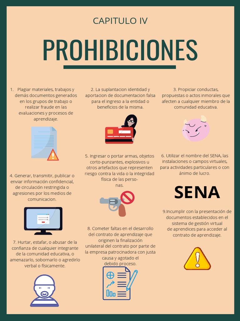 Prohibiciones del Aprendiz SENA | PDF | Educación avanzada | Science