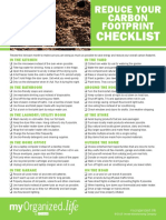 Printable Monthly Carbon Reduction Checklist