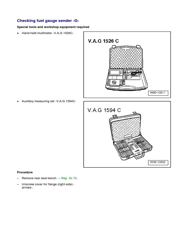 Checking Fuel Gauge Senders Measuring Resistance Values to Diagnose