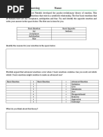 Emotion As A Way of Knowing Worksheet