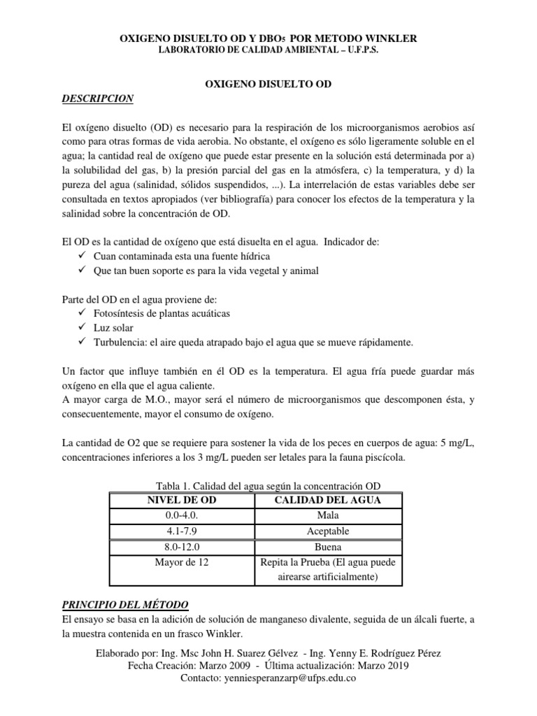 Lab 3. OD DBO5 | PDF