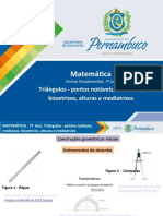 Triângulos: pontos notáveis, medianas, bissetrizes, alturas e mediatrizes