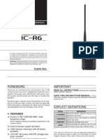 IC-R6 Instruction Manual