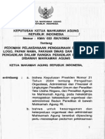 Tentang: Keputusan Ketua Mahkamah Agung Republik Indonesia Nomor: KMAI 033 /SKN/2004