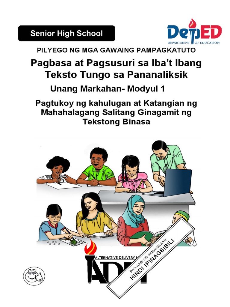 Pagbasa At Pagsulat Q1 Modyul 1 Pdf