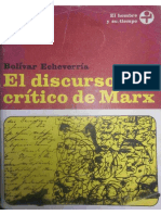 Echeverria, Bolivar. El Discurso Critico de Marx