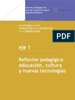 Reflexión Pedagógica - Educación, Cultura y Nuevas Tecnologías