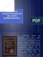 Requisitos constitucionales de los actos administrativos