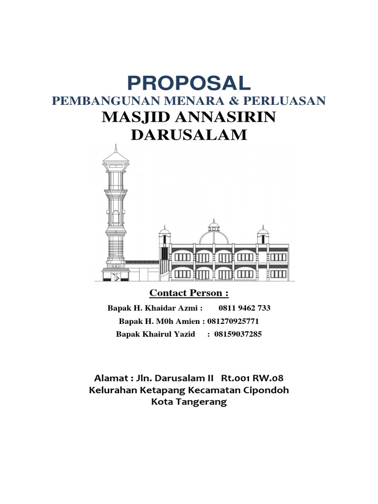 Proposal Pembangunan Masjid Annasirin | PDF