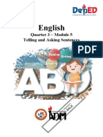 English: Quarter 3 - Module 5 Telling and Asking Sentences