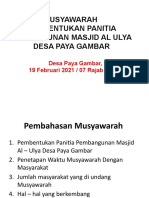 Musyawarah Pembentukan Panitia Pembangunan Masjid Al Ulya