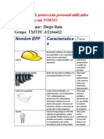 Elementos de Protección Personal Utilizados Al Maniobrar Un TORNO