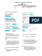 School of Foreign Language JIA Mid Term Test: A. Cross A, B, C or D As The Be Answer!