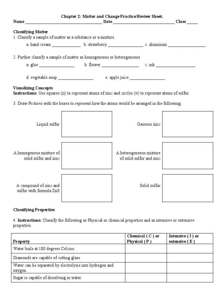 Chapter+2+practice Review+updated | PDF | Mixture | Chemical Substances