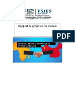 Rapport de Projet de Fin D'étude: Chine-Afrique