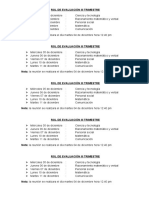 Rol de Evaluación Iii Trimestre