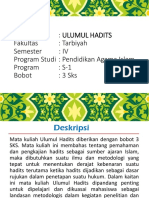 Deskripsi Mata Kuliah - ULUMUL HADITS