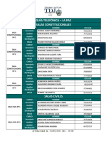 Guía telefónica salas constitucionales civiles penales sociales tribunales La Paz
