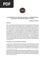 Guillermo Rochabrún - La División de Las Ciencias Sociales y La Epistemología Capitalista 2