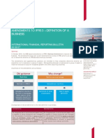 Amendments To Ifrs 3 - Definition of A Business: International Financial Reporting Bulletin 2018/07