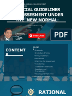 Assessment Guidelines Under The New Normal Powerpoint PResentation