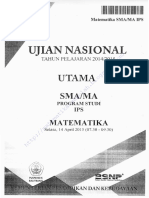 Matematika UN 2015 SMA IPS USC5503