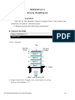 Pertemuan 3: Stack (Tumpukan) : A. Tujuan Pembelajaran