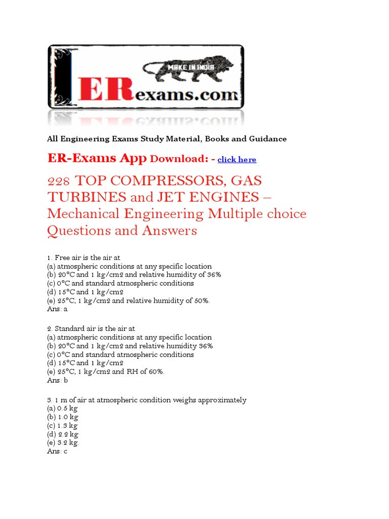 228 Top Compressors, Gas Turbines and Jet Engines Mechanical