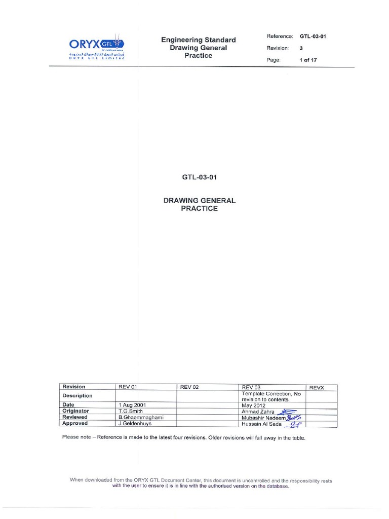 GTL-03-01 Rev 03 Drawing General Practice | PDF | Specification ...